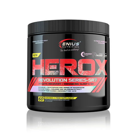 Stimulatoare hormonale HEROX 180 capsule, Genius Nutrition, Supliment alimentar pentru relaxare 1