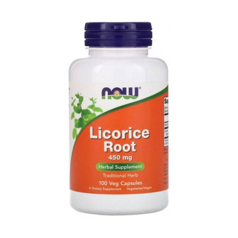 Digestie | Extract de radacina de lemn dulce 450mg, 100 capsule, Now Foods, Supliment alimentar pentru sanatate 0