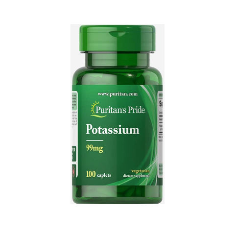 Minerale | Potasiu, 100 capsule, Puritan's Pride, Supliment alimentar pentru sanatate 0