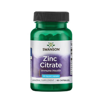 Minerale | Zinc citrat 30mg, 60 capsule, Swanson, Supliment alimentar pentru sanatate si imunitate 0
